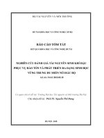 NGHIÊN CỨU ĐÁNH GIÁ TÀI NGUYÊN SINH KHÍ HẬU PHỤC VỤ BẢO TỒN VÀ PHÁT TRIỂN ĐA DẠNG SINH HỌC VÙNG TRUNG DU MIỀN NÚI BẮC BỘ