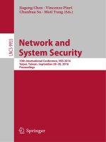 Network and system security   10th international conference, NSS 2016 