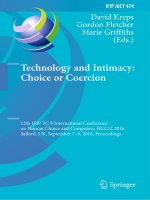 Technology and intimacy choice or coercion   12th IFIP TC 9 international conference on human choice and computers, HCC12 2016 