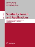 Similarity search and applications   9th international conference, SISAP 2016 