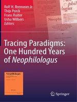 Tracing paradigms one hundred years of neophilologus 