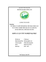 Tác động của biến đổi khí hậu đến hoạt động sản xuất nông nghiệp trên địa bàn xã Linh Sơn, huyện Đồng Hỷ, tỉnh Thái Nguyên (Khóa luận tốt nghiệp)