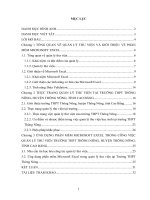 Ứng dụng phần mềm Microsoft Excel vào việc quản lý sách thư viện tại trường THPT Thông Nông