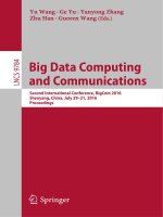 Big data computing and communications   second international conference, bigcom 2016 