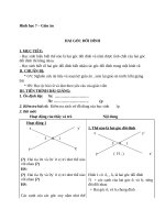 Giáo án Hình học 7 chương 1 bài 1: Hai góc đối đỉnh