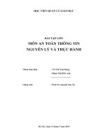 Bai tập lớn Môn An toàn thông tin - Hưng - Kiều Anh