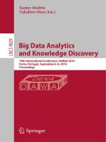 Big data analytics and knowledge discovery   18th international conference, dawak 2016 