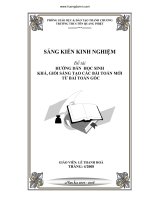 SKKN Hướng Dẫn Học Sinh Khả, Giỏi Sáng Tạo Cá Bài Toán Mới Từ Bài Toán Gốc