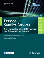 Personal satellite services next generation satellite networking and communication systems   6th international conference, PSATS 2014 