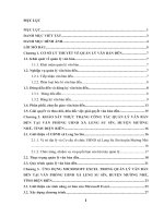 Ứng dụng Microsoft Excel vào việc quản lý văn bản đến tại văn phòng UBND xã Leng Su Sìn huyện Mường Nhé tỉnh Điện Biên