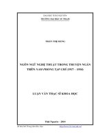 Ngôn ngữ nghệ thuật trong truyện ngắn trên nam phong tạp chí (1917 1934) ( Luận văn thạc sĩ)