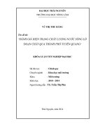 Đánh giá hiện trạng chất lượng nước sông Lô đoạn chảy qua Thành Phố Tuyên Quang (Khóa luận tốt nghiệp)a