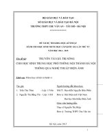 Truyền Tải Giá Trị Sống Cho Học Sinh Trung Học Phổ Thông Nội Thành Hà Nội Thông Qua Nghệ Thuật Điện Ảnh