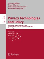 Privacy technologies and policy   4th annual privacy forum, APF 2016 
