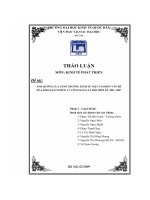 Ảnh hưởng của tăng trưởng kinh tế việt nam đến vấn đề xóa đói giảm nghèo và công bằng xã hội thời kì 2001 2007