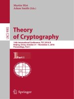 Theory of cryptography   14th international conference, TCC 2016 b 