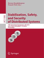 Stabilization, safety, and security of distributed systems 