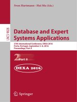 Database and expert systems applications   27th international conference, DEXA 2016 