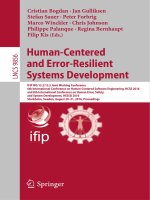 Human centered and error resilient systems development   IFIP WG 13 2 13 5 joint working conference 