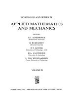 North holland series in applied mathematics and mechanics 28   theory of flexible shells 