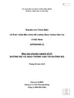 NGHIÊN CỨU TOÀN DIỆN VỀ PHÁT TRIỂN BỀN VỮNG HỆ THỐNG GIAO THÔNG VẬN TẢI Ở VIỆT NAM (VITRANSS 2)