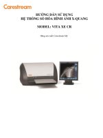 HƯỚNG DẪN SỬ DỤNG HỆ THỐNG SỐ HÓA HÌNH ẢNH X-QUANG MODEL: VITA XE CR