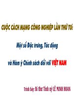 CUỘC CÁCH MẠNG CÔNG NGHIỆP LẦN THỨ TƯ: Một số Đặc trưng, Tác động và Hàm ý Chính sách đối với VIỆT NAM
