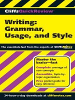 Writing gramar usage and style 