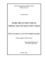 Nghệ thuật trần thuật trong nhật ký đặng thùy trâm