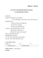 Giáo án Hình học 7 chương 1 bài 3: Các góc tạo bởi một đường thẳng cắt hai đường thẳng