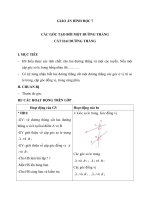 Giáo án Hình học 7 chương 1 bài 3: Các góc tạo bởi một đường thẳng cắt hai đường thẳng