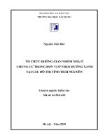 Tổ chức không gian nhóm nhà ở chung cư trong đơn vị ở theo hướng xanh tại các đô thị tỉnh Thái Nguyên