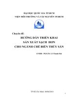 Sản xuất sạch hơn ngành thủy sản