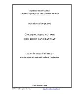 Ứng dụng mạng nơ   ron điều khiển cánh tay máy ( Luận văn thạc sĩ)