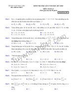 Đề thi học kì 2 lớp 12 môn Toán năm 2018  Sở GD Bạc Liêu
