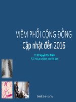 VIÊM PHỔI CỘNG ĐỒNG Cập nhật đến 2016 EAMME 2016 - TS.BS Nguyễn Văn Thành