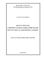 Quản lý đào tạo ở trường cao đẳng nghề cơ điện hà nội đáp ứng nhu cầu thị trường lao động