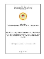 Khảo sát thực trạng và nhu cầu ghép thận của bệnh nhân đang chạy thận tại các đơn vị chạy thận khu vực nội thành Hà Nội