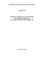 BÁO CÁO ĐÁNH GIÁ TIẾP CẬN VÀ SỬ DỤNG CÁC DỊCH VỤ PHÁP LÝ CỦA PHỤ NỮ DÂN TỘC THIỂU SỐ
