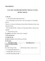 Giáo án Hình học 7 chương 1 bài 3: Các góc tạo bởi một đường thẳng cắt hai đường thẳng