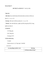 Giáo án Đại số 7 chương 2 bài 7: Đồ thị hàm số y=ax (a0)