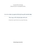 Các rủi ro chính của ngành chế biến gỗ trong bối cảnh hội nhập Thực trạng và Đề xuất giải pháp chính sách