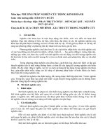 Lựa chọn mô hình và trình bày giả thuyết trong NCKH