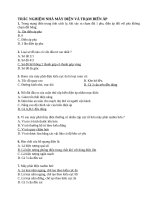 TRẮC NGHIỆM Nhà Máy Điện và Trạm Biến Áp