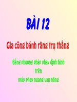 bài 12 phay bánh răng trụ răng thẳng
