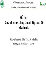 Các phương pháp thành lập bản đồ địa hình