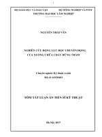 Nghiên cứu động lực học chuyển động của xuồng chữa cháy rừng tràm tt 