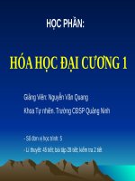 Bài gảng Hóa học đại cương  Một số phương pháp xác định khối lượng mol phương trình của chất khí hay chất lỏng dễ bay hơi