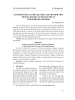 GIẢI PHÁP NÂNG CAO KẾT QUẢ HỌC TẬP CHO SINH VIÊN TRƯỜNG ĐẠI HỌC SƯ PHẠM KĨ THUẬT THÀNH PHỐ HỒ CHÍ MINH