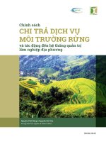 Chính sách CHI TRẢ DỊCH VỤ MÔI TRƯỜNG RỪNG và tác động đến hệ thống quản trị lâm nghiệp địa phương